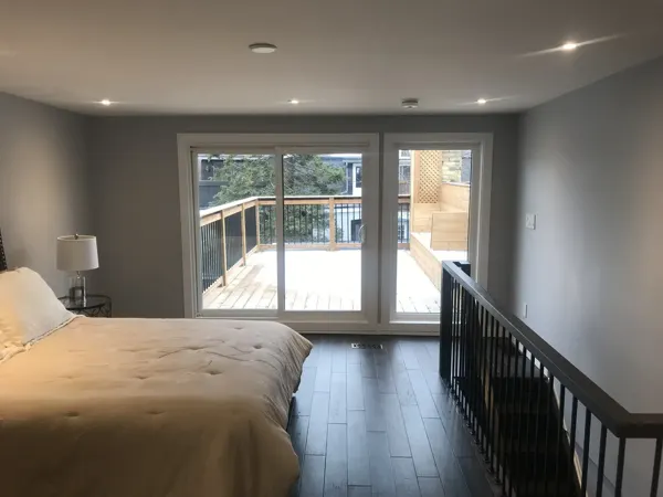 Completed bedroom and deck doors