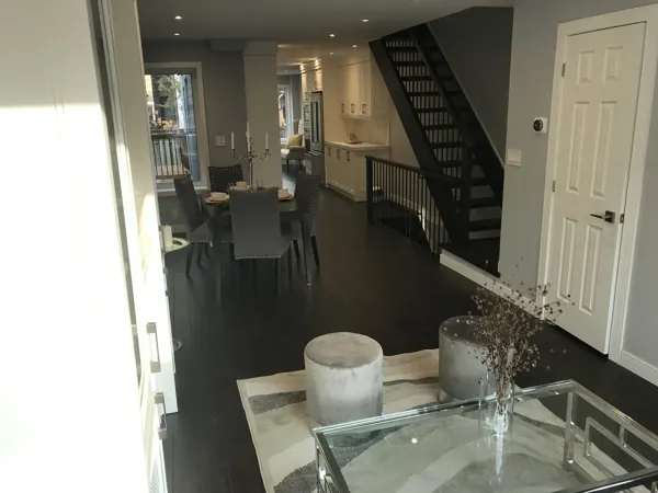 Completed dining room and staircase