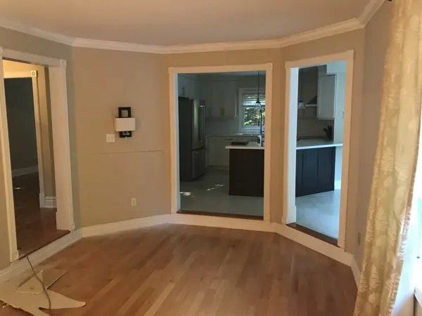 Existing dining room and kitchen openings