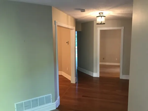 Existing hallway and adjoining rooms
