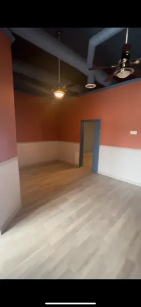 Existing room and doorway before the salon fit-out