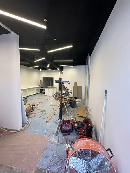 Salon cabinetry installation and site work