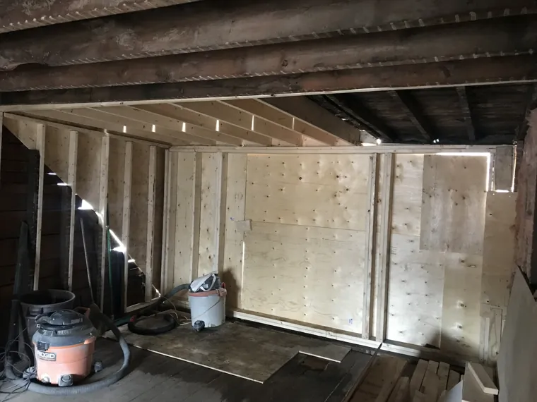 New framing around the rear opening
