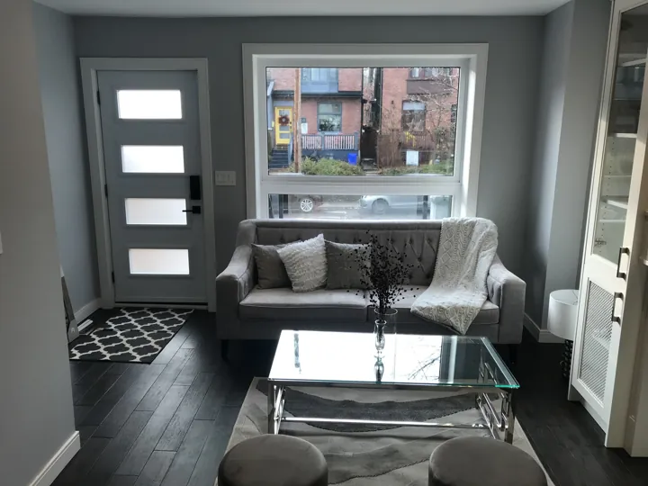 Finished front seating area
