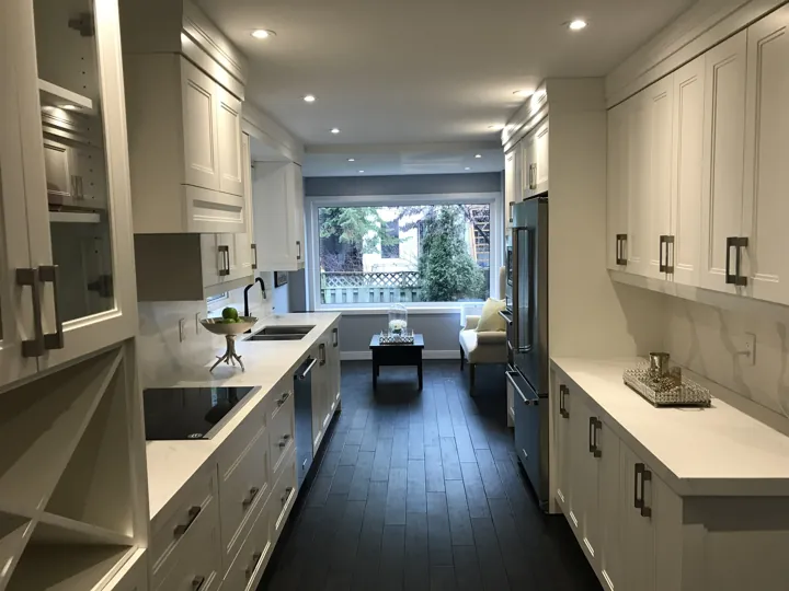 Finished kitchen looking toward the garden