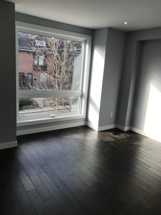 Finished front room and enlarged window